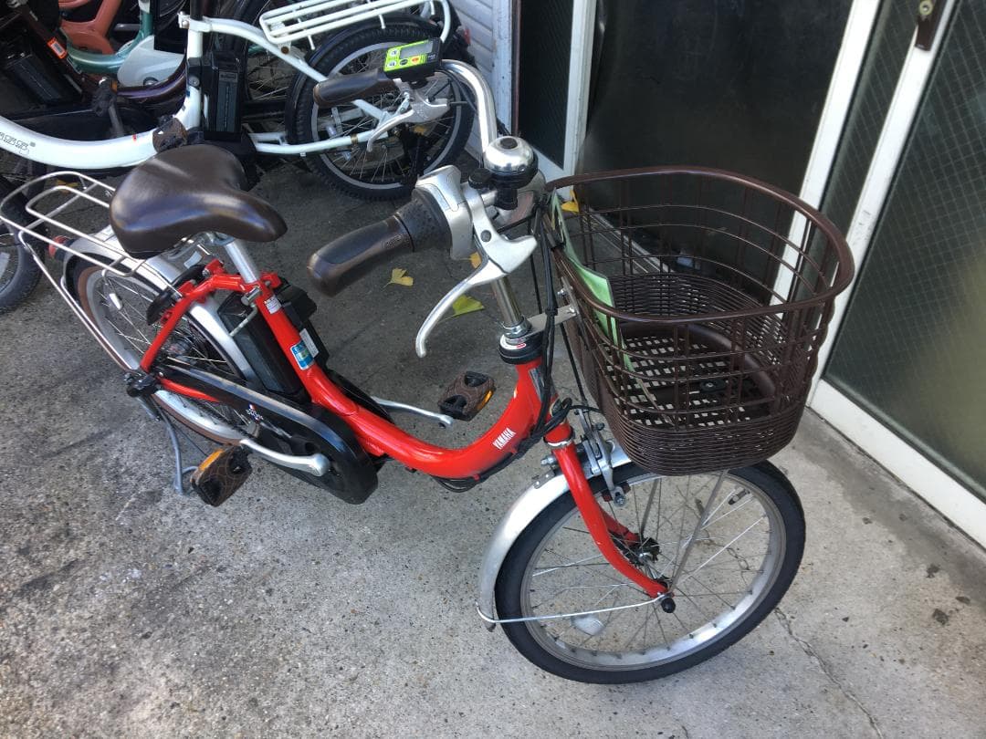 地域限定送料無料　パス　シオン　12,3AH　軽量車　赤　神戸市　電動自転車