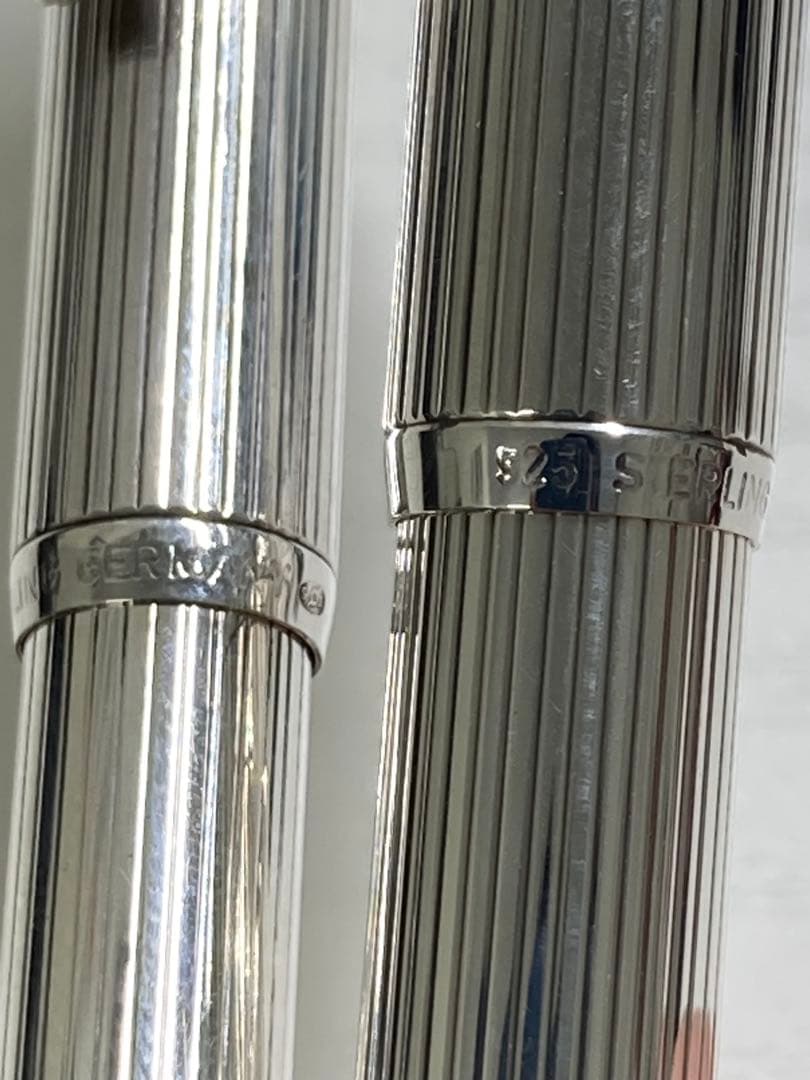 ダンヒル シルバー 万年筆 ボールペン セット ケース付き