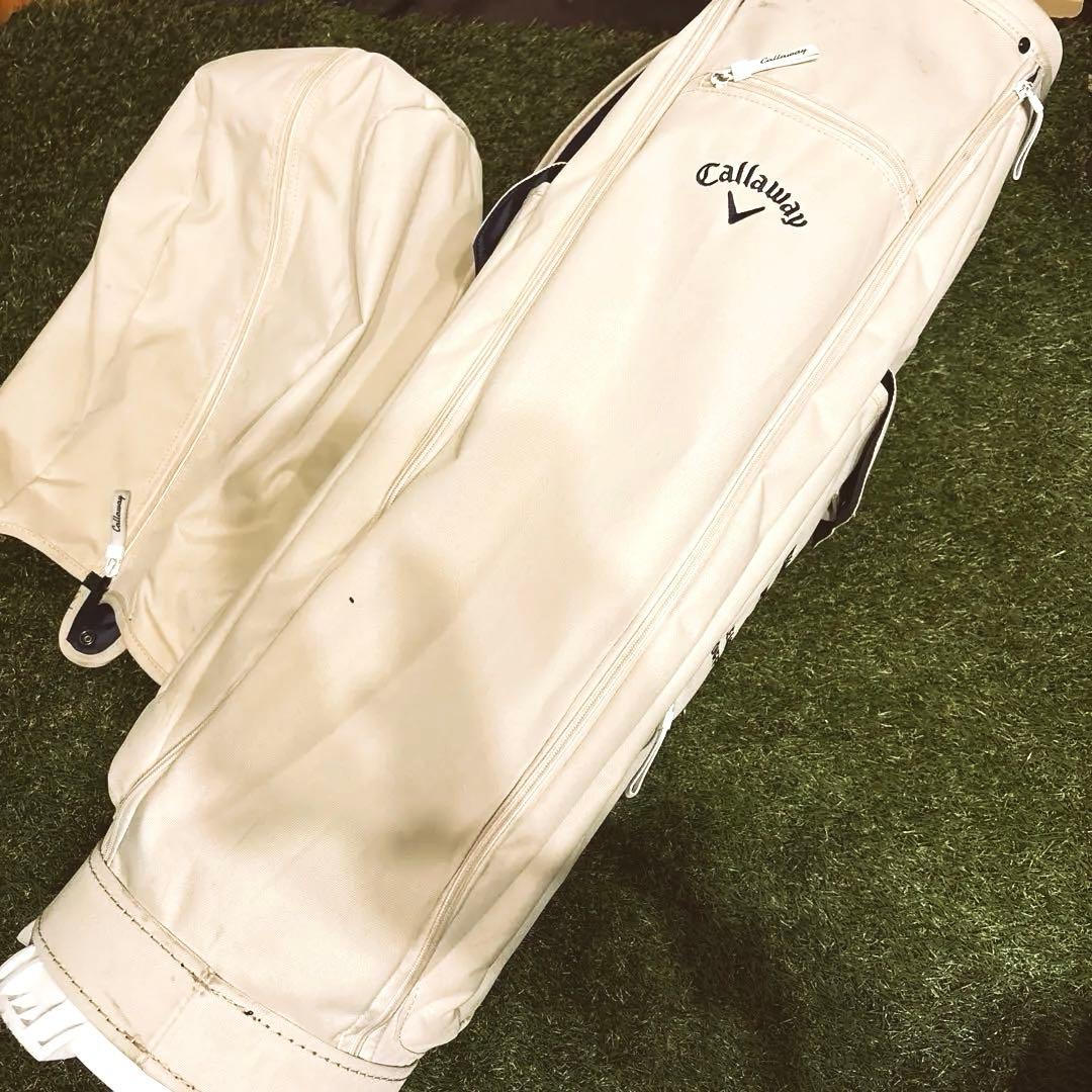Callaway ゴルフバッグ ベージュ カバー付き　帆布　レディース　メンズ