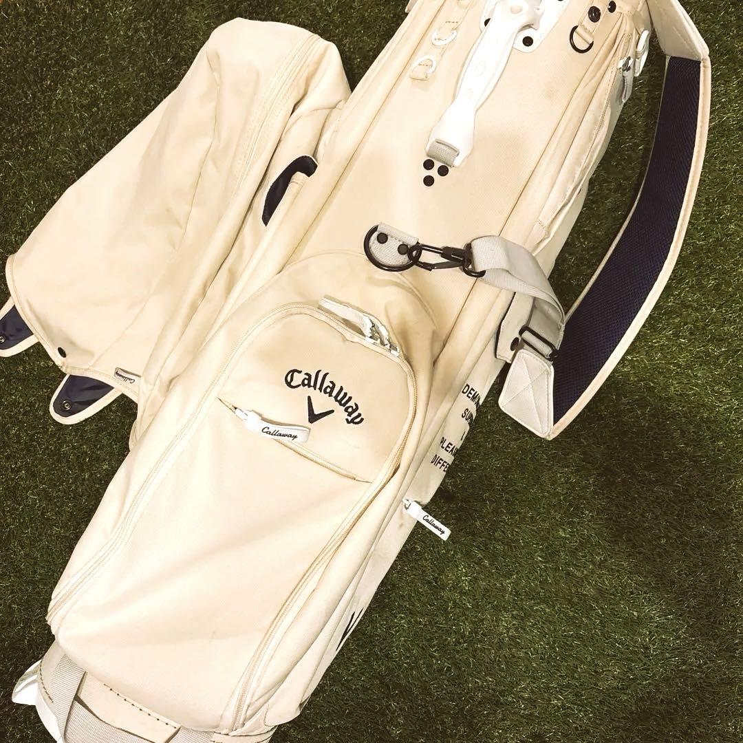 Callaway ゴルフバッグ ベージュ カバー付き　帆布　レディース　メンズ