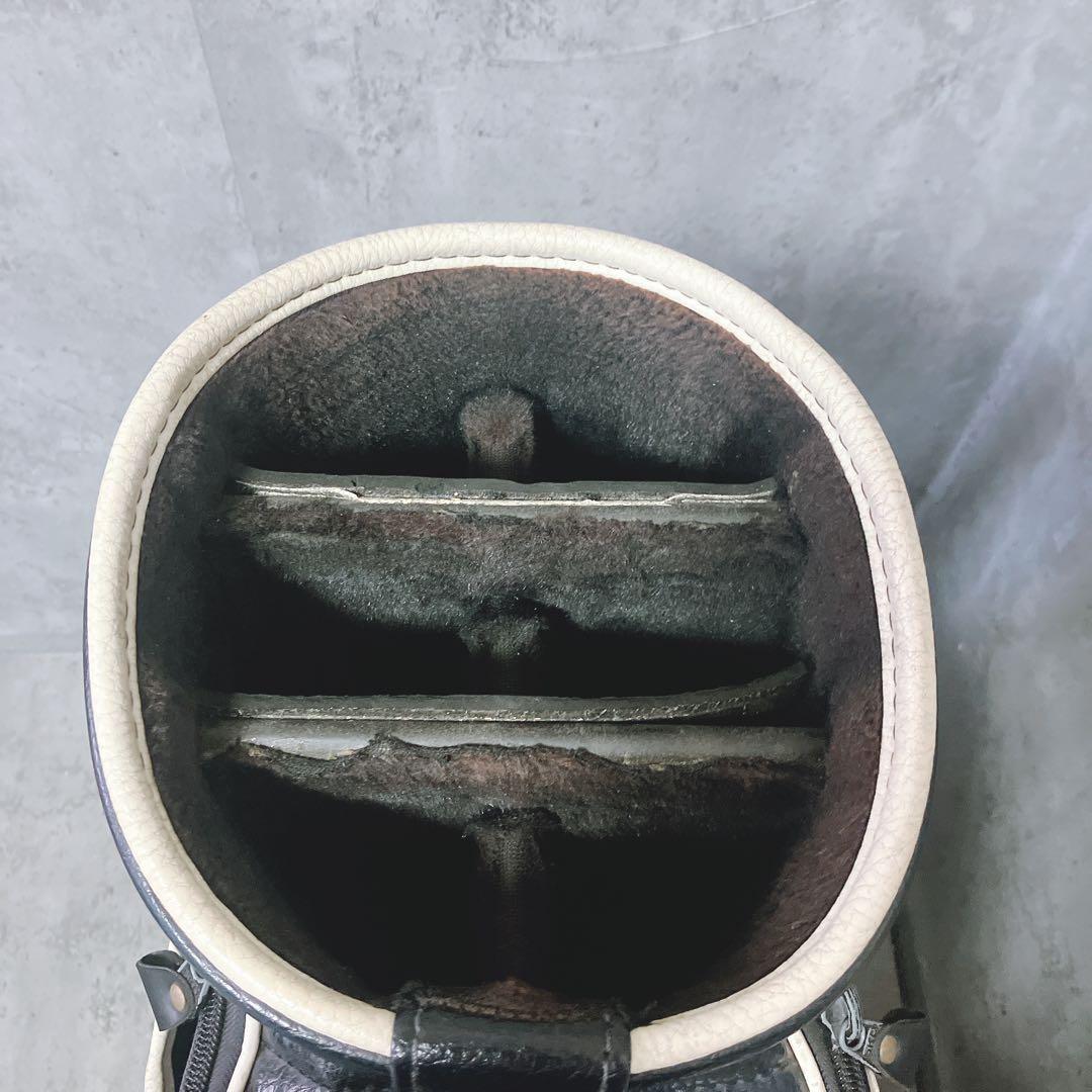 【希少】パーリーゲイツ 3点式 キャディバッグ ツアーモデル レザー調