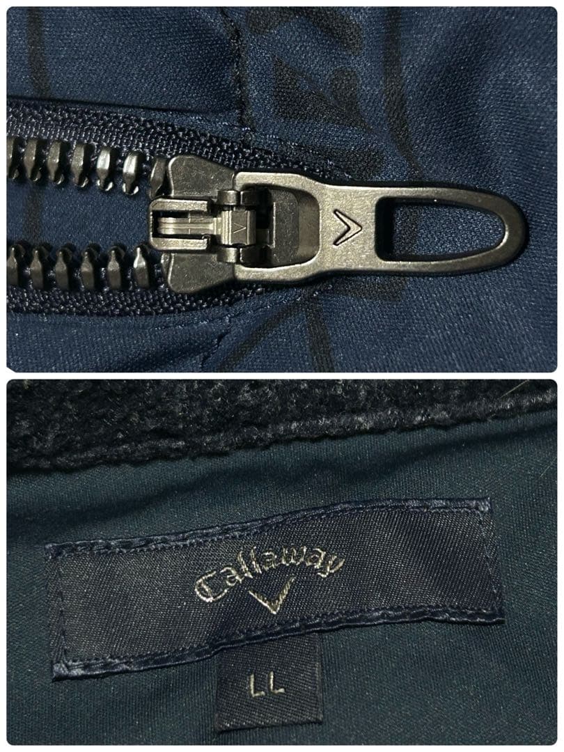 極美品 Callaway golf キルティングダウン ネイビー XL