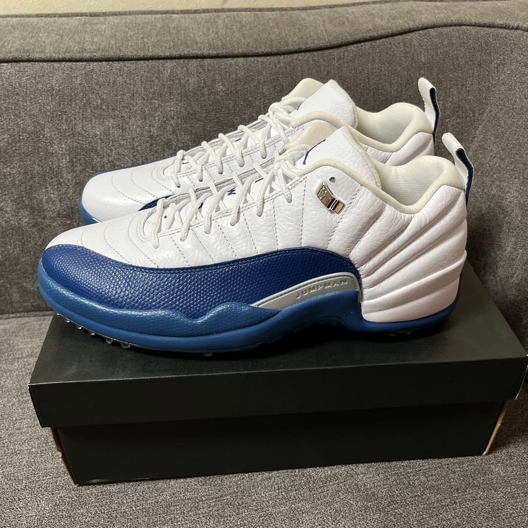AIR JORDAN XII LOW WHITE BLUE 新品　ゴルフシューズ