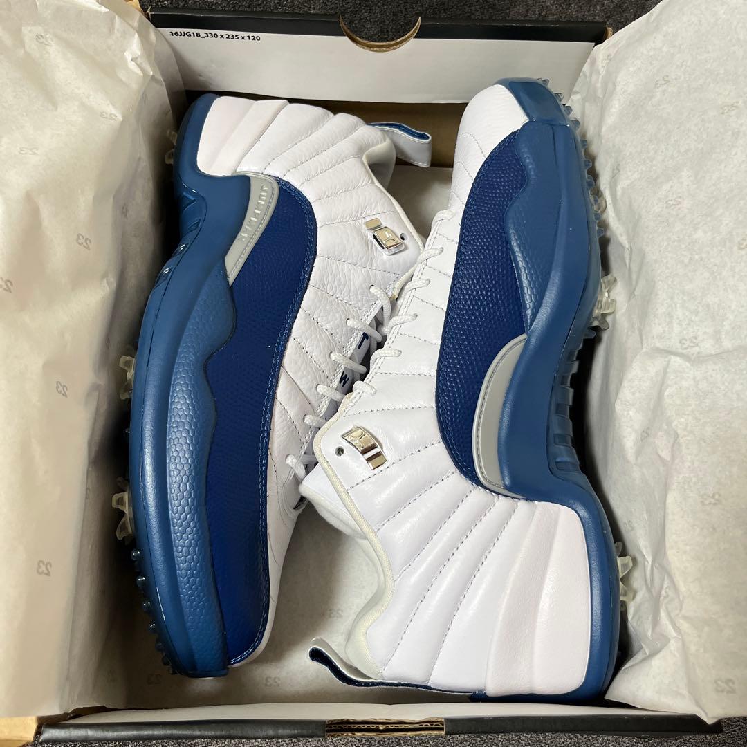 AIR JORDAN XII LOW WHITE BLUE 新品　ゴルフシューズ