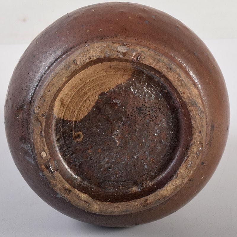 瀬戸焼　古瀬戸　藤四郎　瓢箪形　徳利　時代箱　審査結果書あり　V　R7782