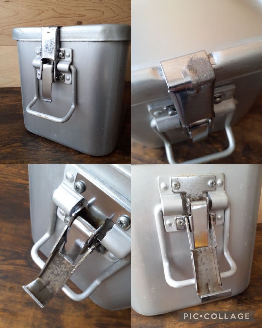 ビンテージ アルミコンテナ 2個 バッカン キャンプ アウトドア 昭和レトロ