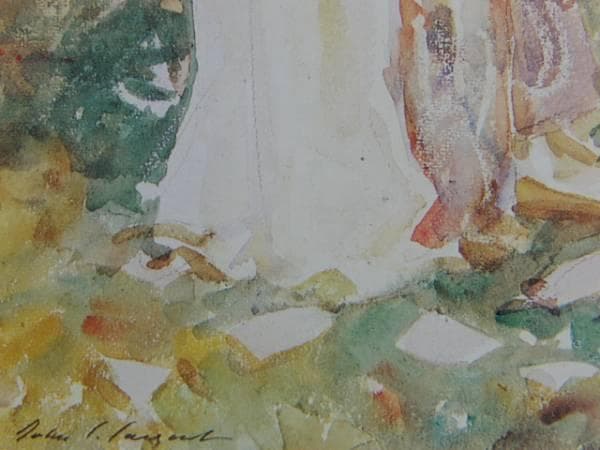 ジョン・シンガー・サージェント、待ち合わせ、希少な額装用画集より