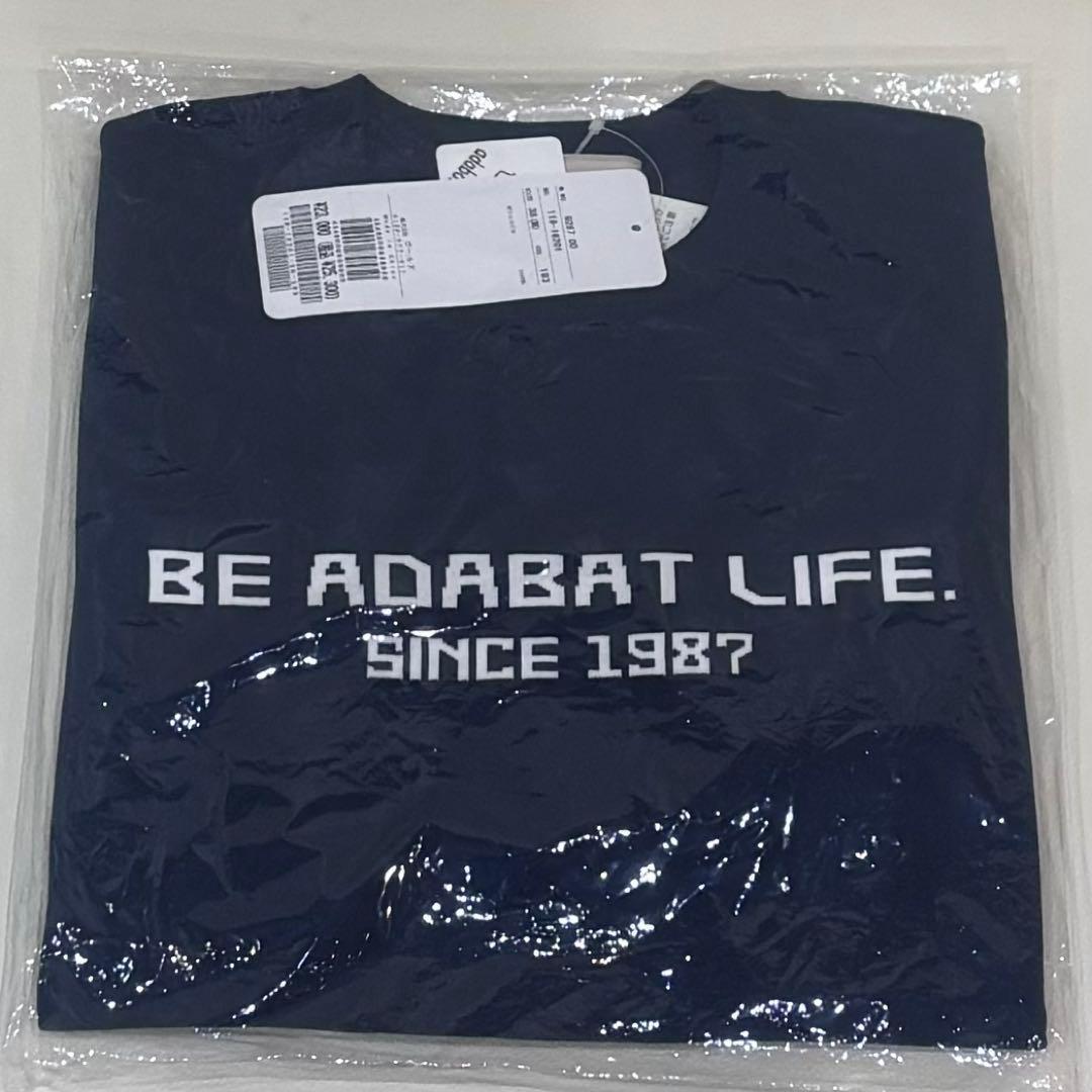 新品【adabat】アダバット　洗える　ロゴデザイン クルーネックセーター　Ｍ