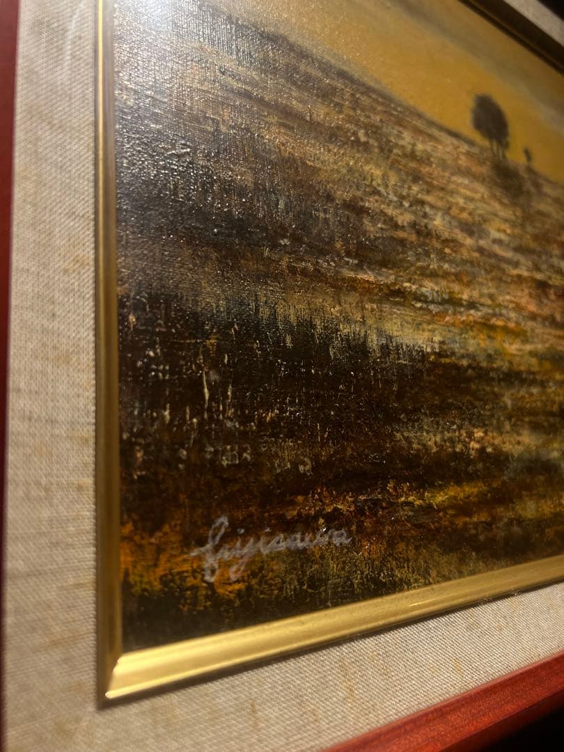 写実画　風景画　肉筆油彩画　直筆サインあり