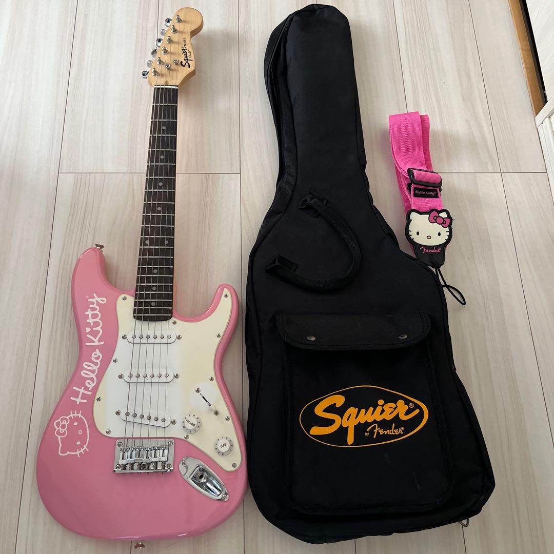 Squier Hello Kitty エレキギター ピンク