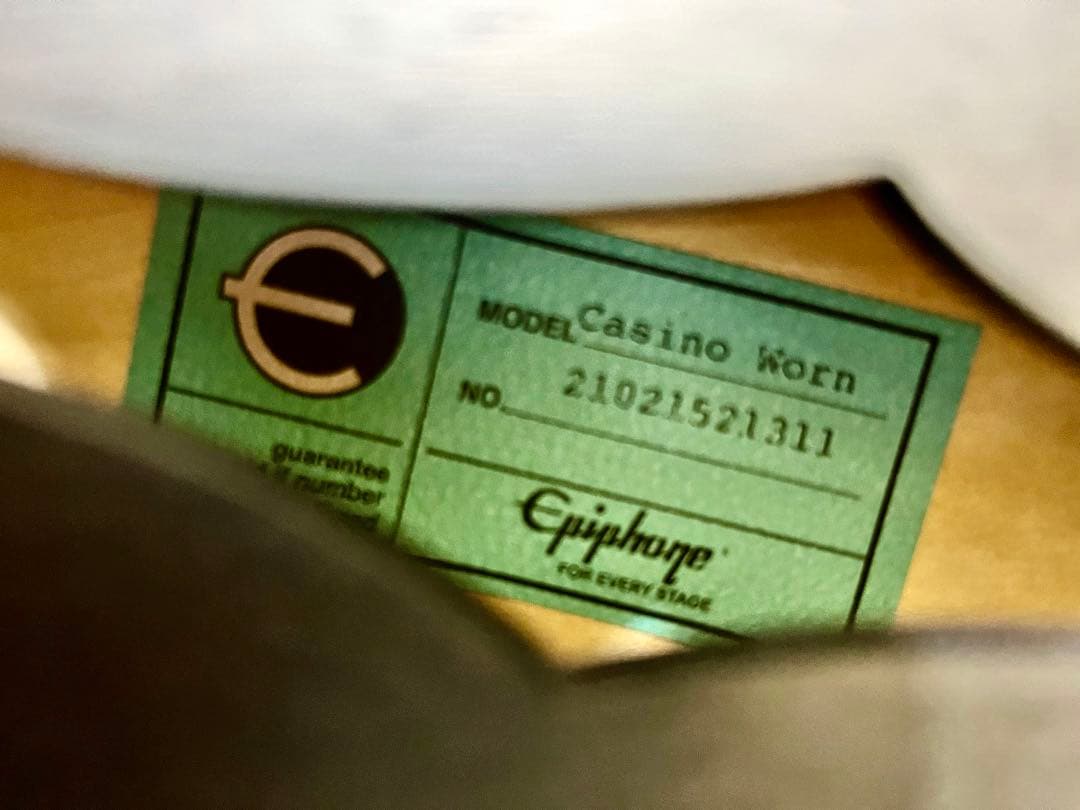 ギター Epiphone Casino Worn Ebony