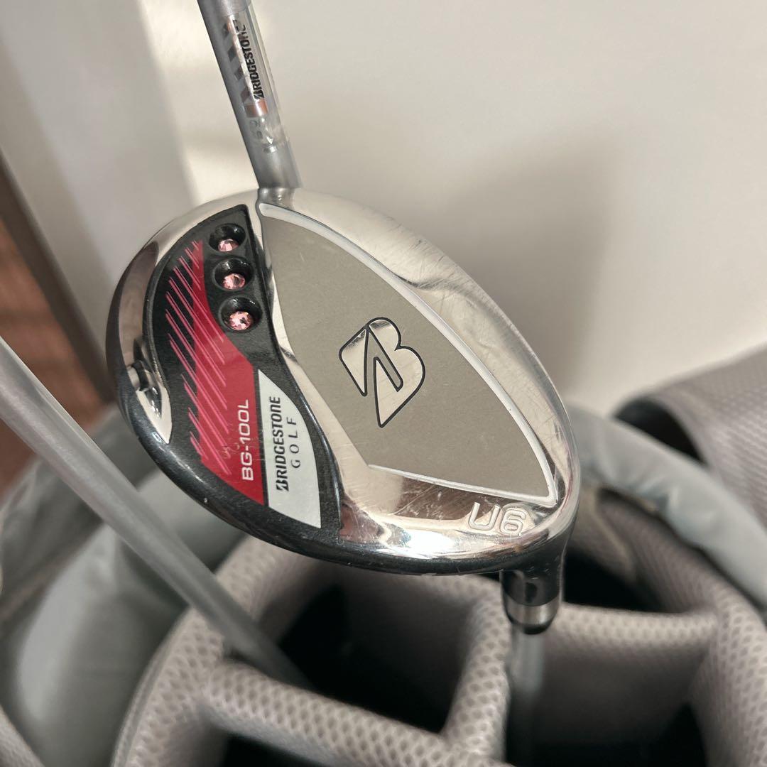 ブリヂストン レディース BG-100L キャディバッグ付 8本セット ピンク