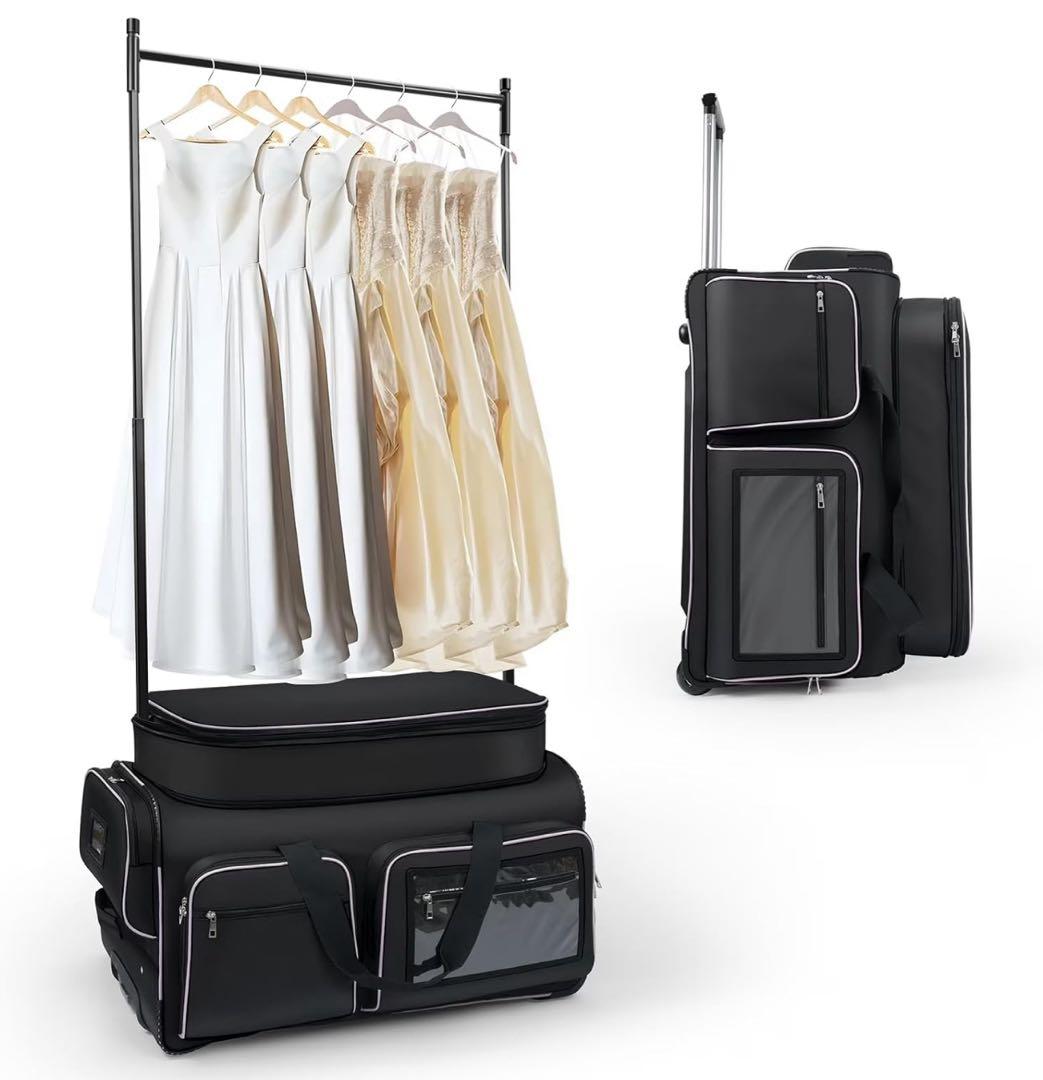 ダンスバッグ ガーメントラック 28インチ ブラック 衣類転がりダッフル