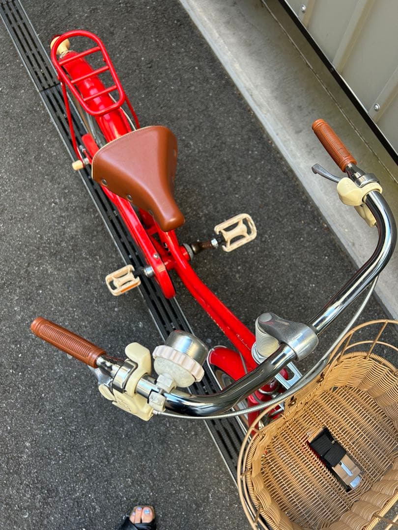 【東京都内】引渡し限定HACCHI 子供用自転車 レッド バスケット付き