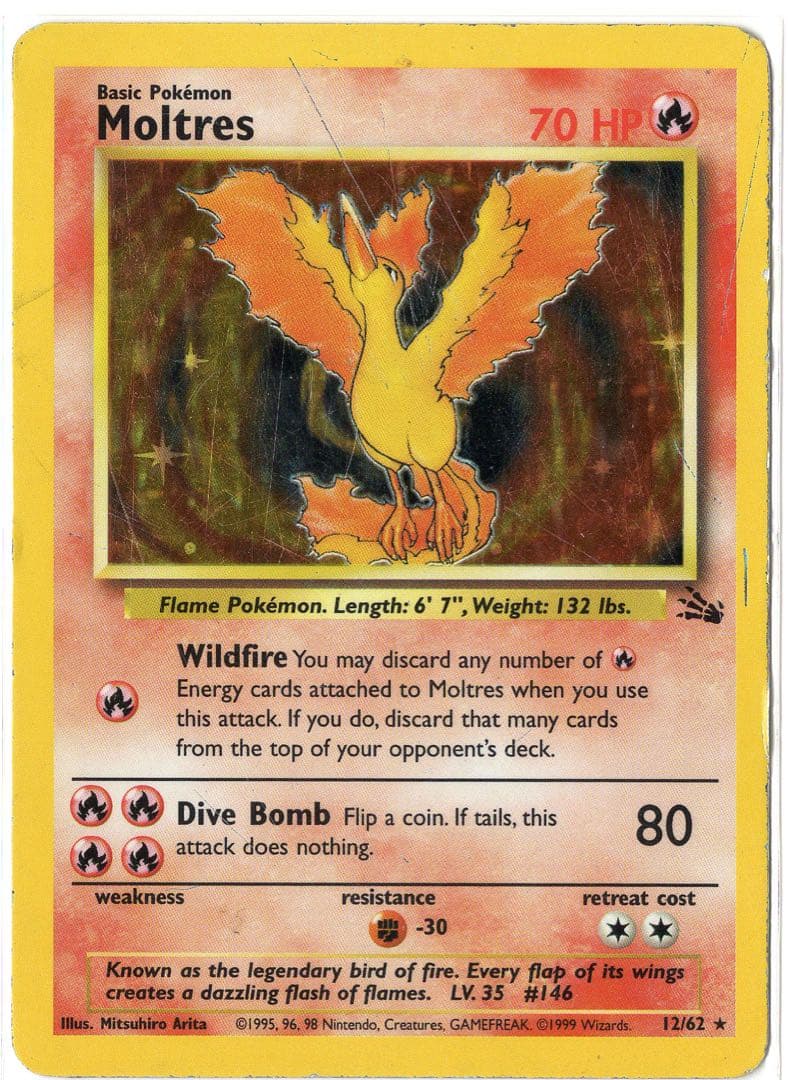 ポケモンカード 英語 ファイヤー 化石の秘密Moltres レア