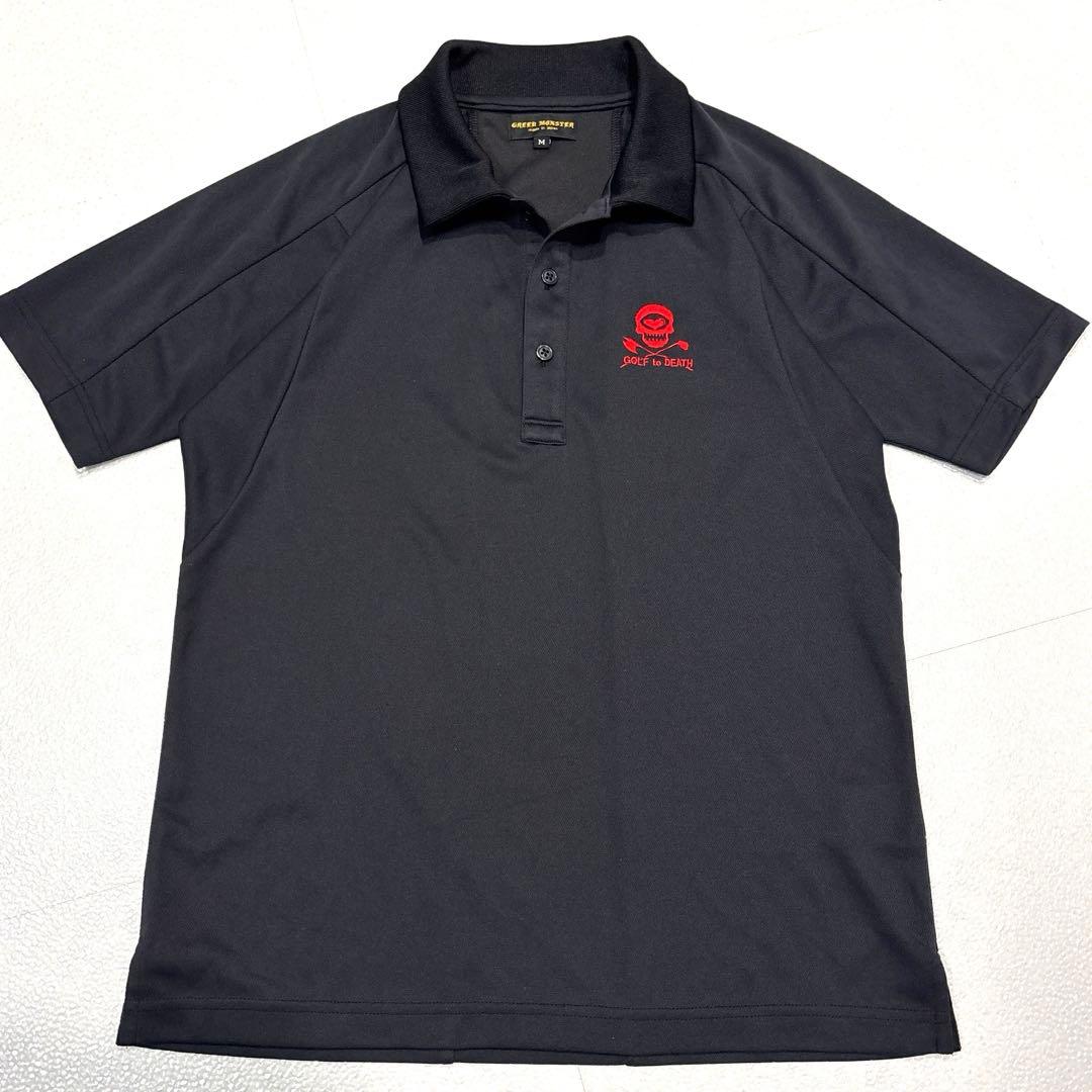 【未使用/メンズM】GREED MONSTER　ポロシャツ　ゴルフウェア　黒