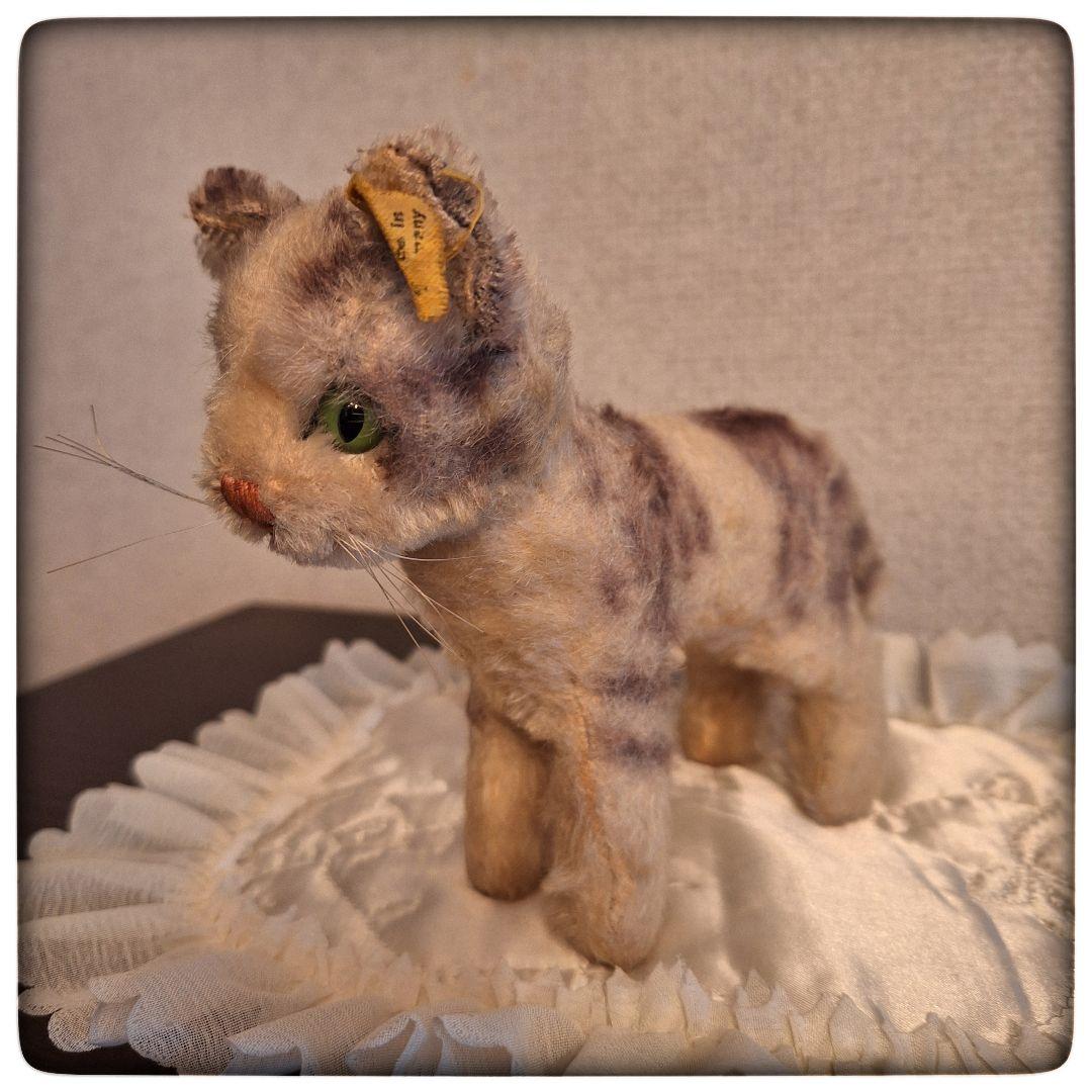 【子猫 Tabby タビー 14cm】ヴィンテージ シュタイフ 美品