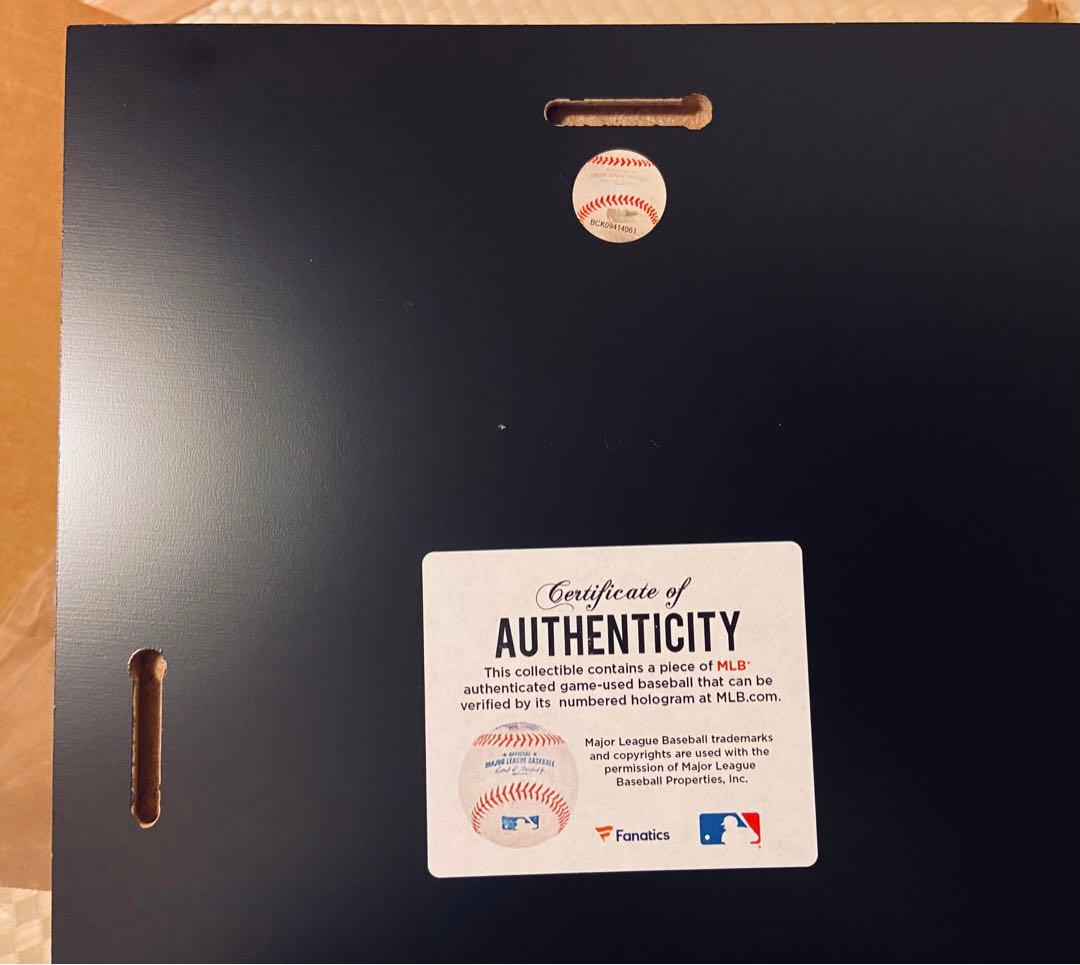 祝世界一大谷翔平 2023年アメリカンリーグMVPプレート未開封　使用球一部つき