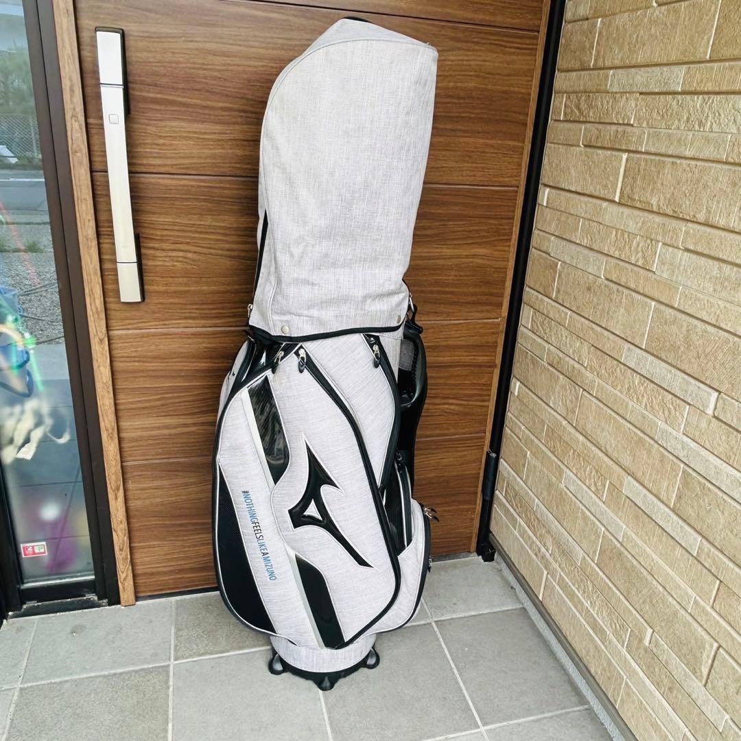 【美品】ミズノ グレー キャディバッグ　MIZUNO