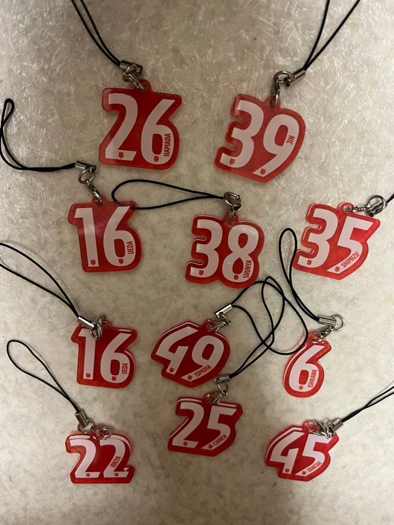 大宮アルディージャ　背番号ストラップ バラ売り1つ350円