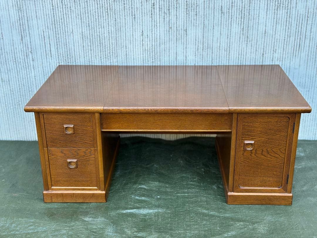 【文机鏡台】木製　国産　和家具　静岡の指物　座机　収納　鏡台◎