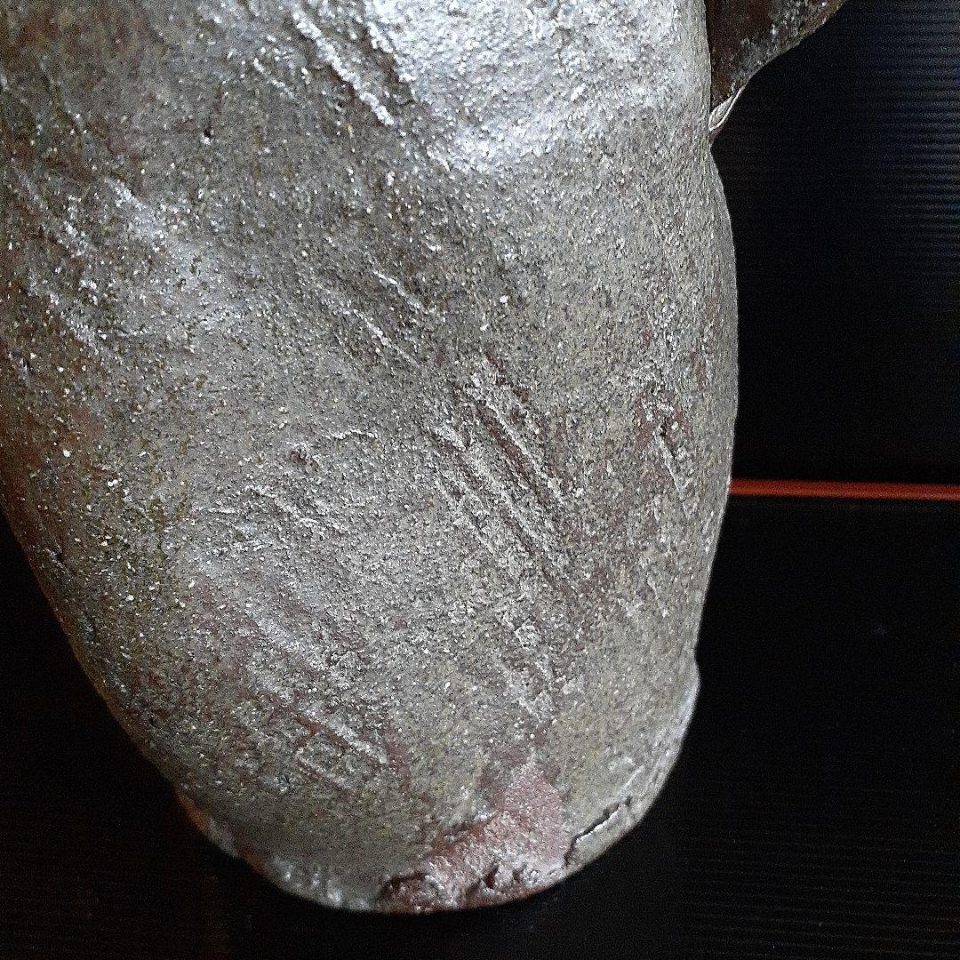 古唐津叩き掛花入れ