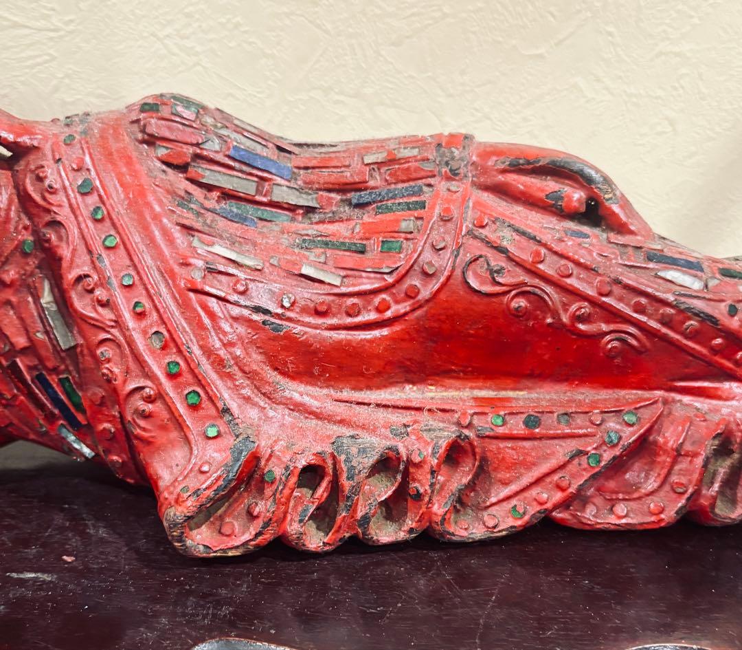 スリーピングブッタ　涅槃 釈迦如来 タイ購入 木彫り 仏像 仏教美術 骨董品