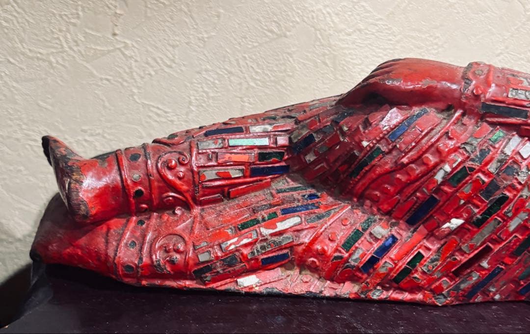 スリーピングブッタ　涅槃 釈迦如来 タイ購入 木彫り 仏像 仏教美術 骨董品