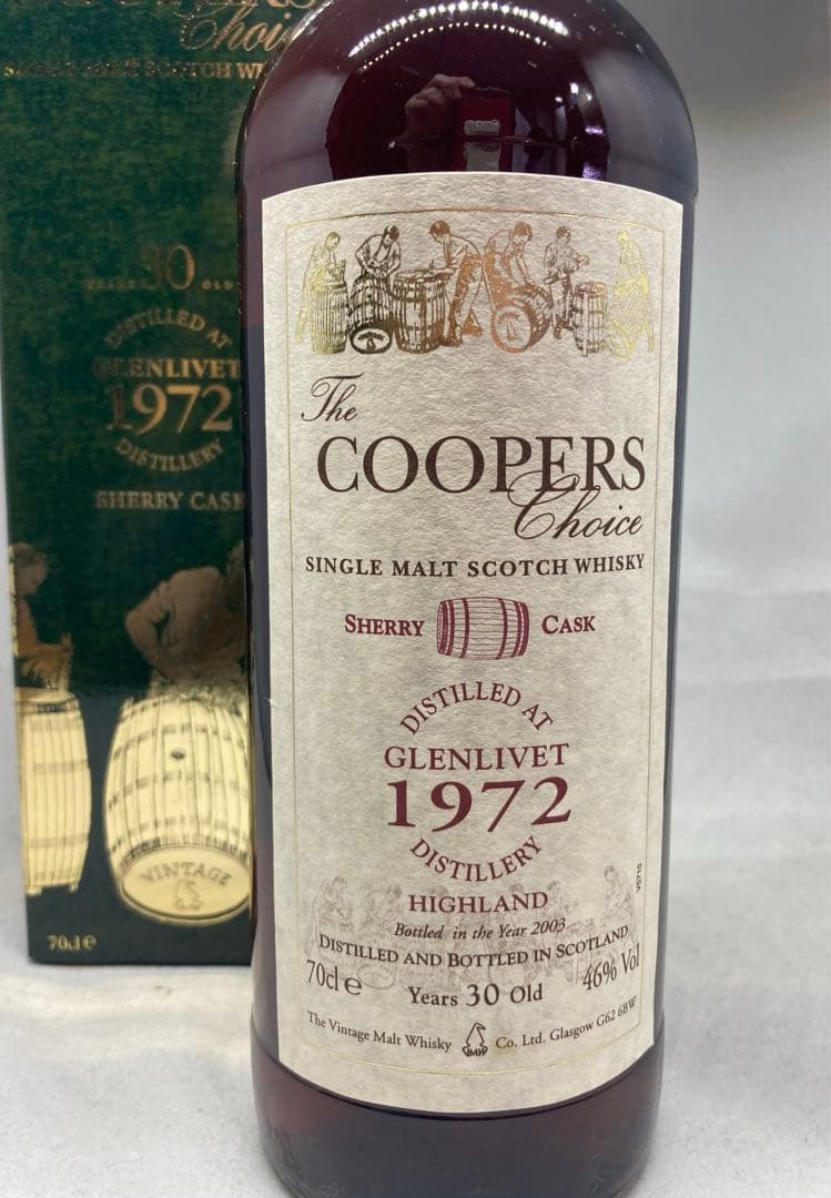 古酒 終売品 クーパーズチョイス グレンリベット1972 30年700ml