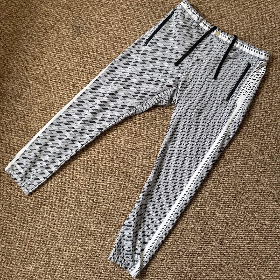 現行モデル　パーリーゲイツ　ジョガーパンツ　M〜L相当　総柄　黒　グレー　白　4