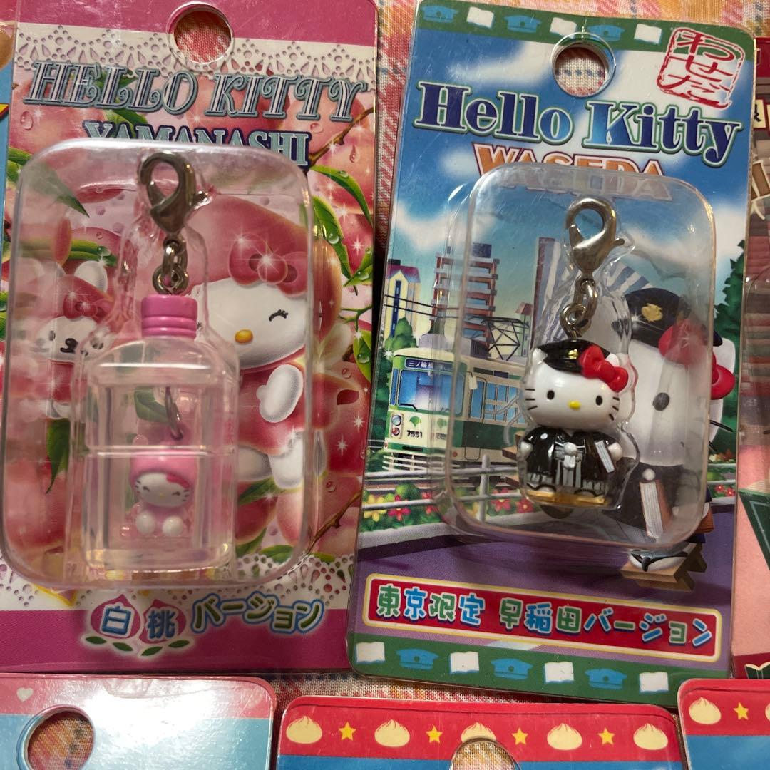 ご当地キティ　ファスナーチャーム　軽井沢　自転車　渋谷　足長　山梨白桃　11個