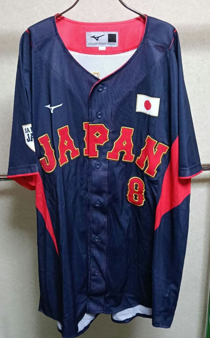 【希少/美品/Oサイズ】侍ジャパン 佐藤輝明 ハイクオリティビジターユニフォーム