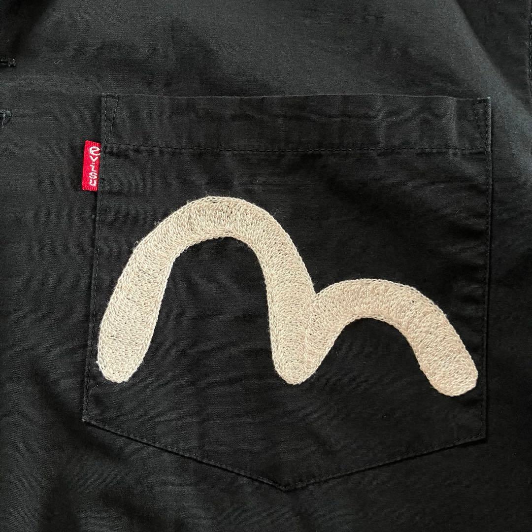 レア美品✨オープンカラー エヴィス 開衿 ボウリングシャツ 半袖 刺繍
