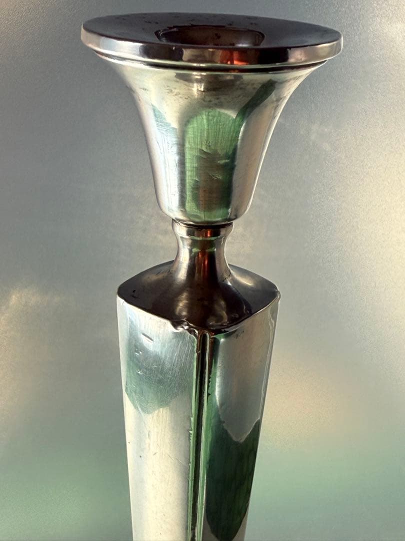 スターリング　キャンドルスタンド　燭台　セメントレインフォースド