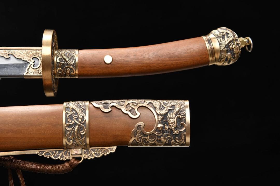 海龍刺繍春刀日本刀 模造刀 居合刀 武士道 武蔵 鑑賞用 手鍛造打