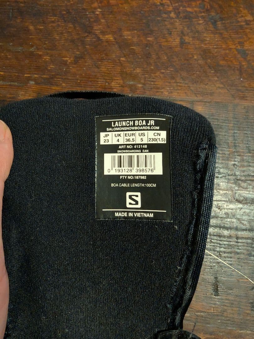 SALOMON BOARDS サロモン　23cm スノボブーツ