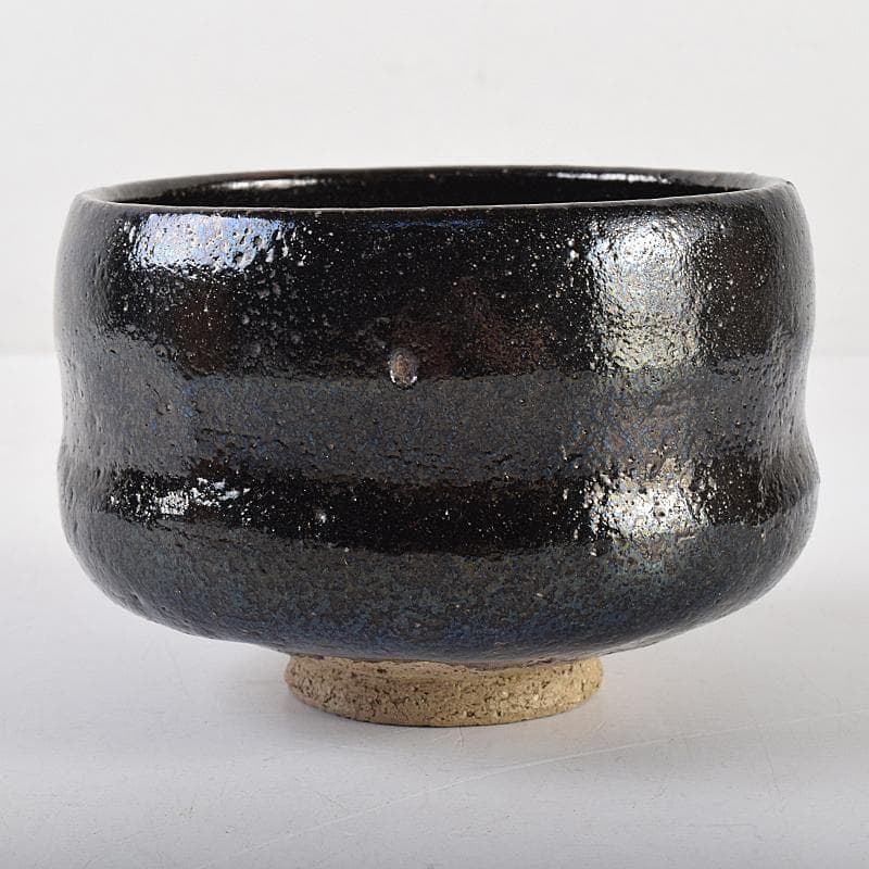 にゅ～まんさん　九代了入作　黒楽茶碗　仕覆付　十代旦入識箱　M　R8522