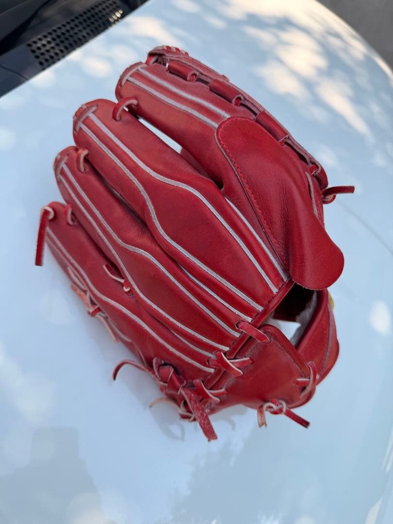 大谷翔平2020年モデル　ASICS GOLD STAGE 硬式グローブ レッド