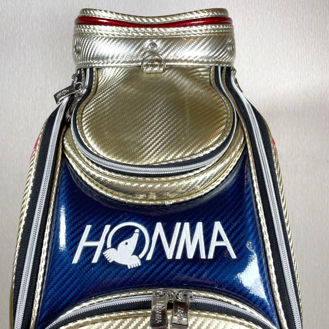 希少品　HONMA ホンマ キャディバッグ　ゴルフバッグ　モグラ刺繍　フード無し