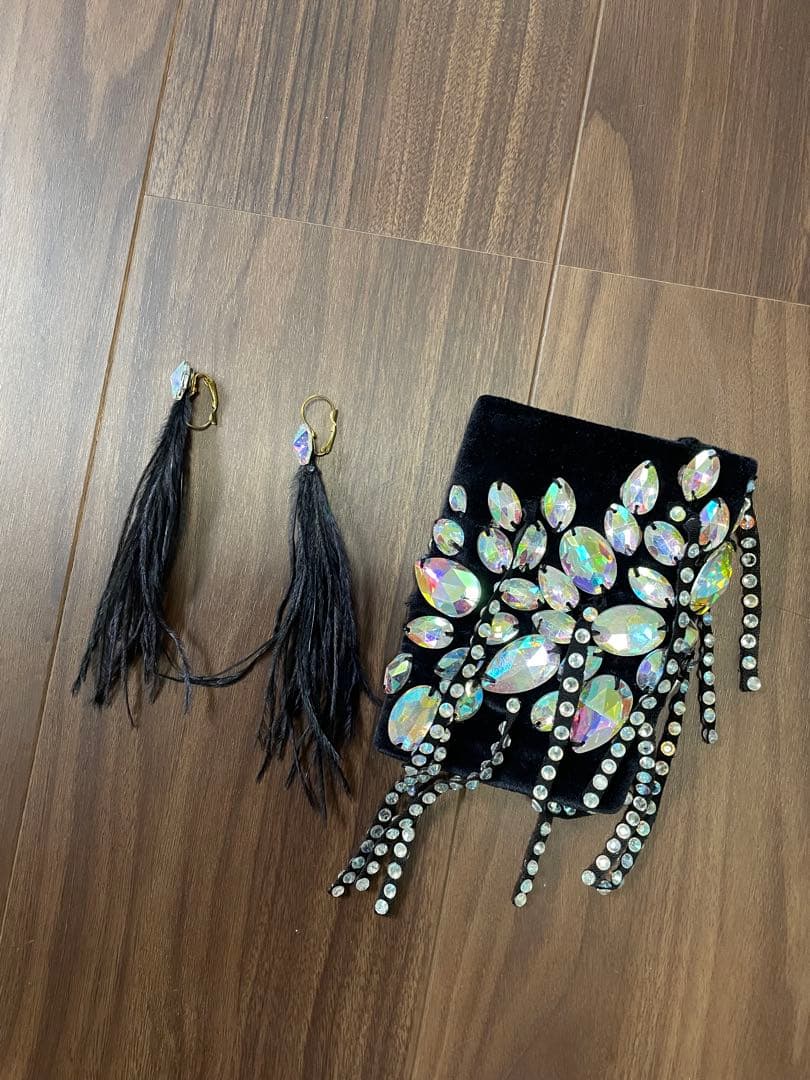 社交ダンス　ナディアドレス 黒 ベルベット