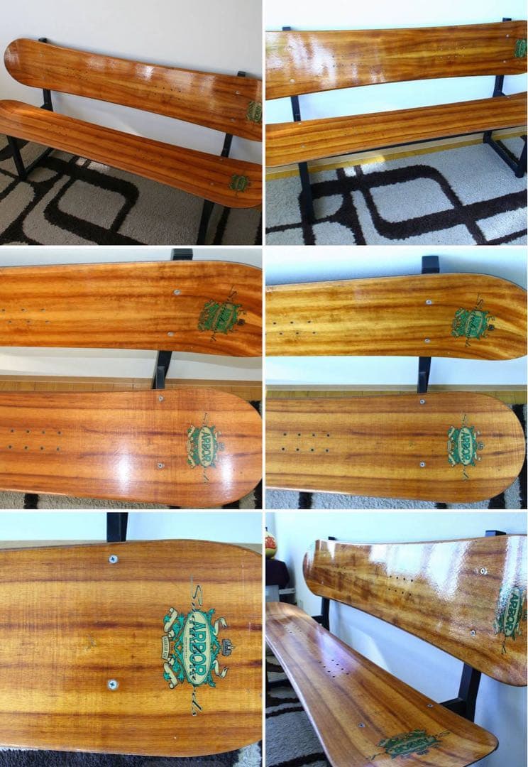 ⭐︎特注非売品☆スノーボードベンチ2人掛け未滑走ボード使用、送料¥12.000込み