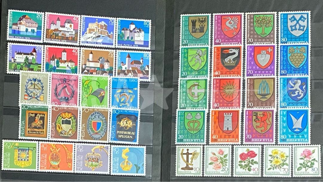 スイス切手 社会福祉 児童福祉 ストックブック付き 259枚 まとめ売り