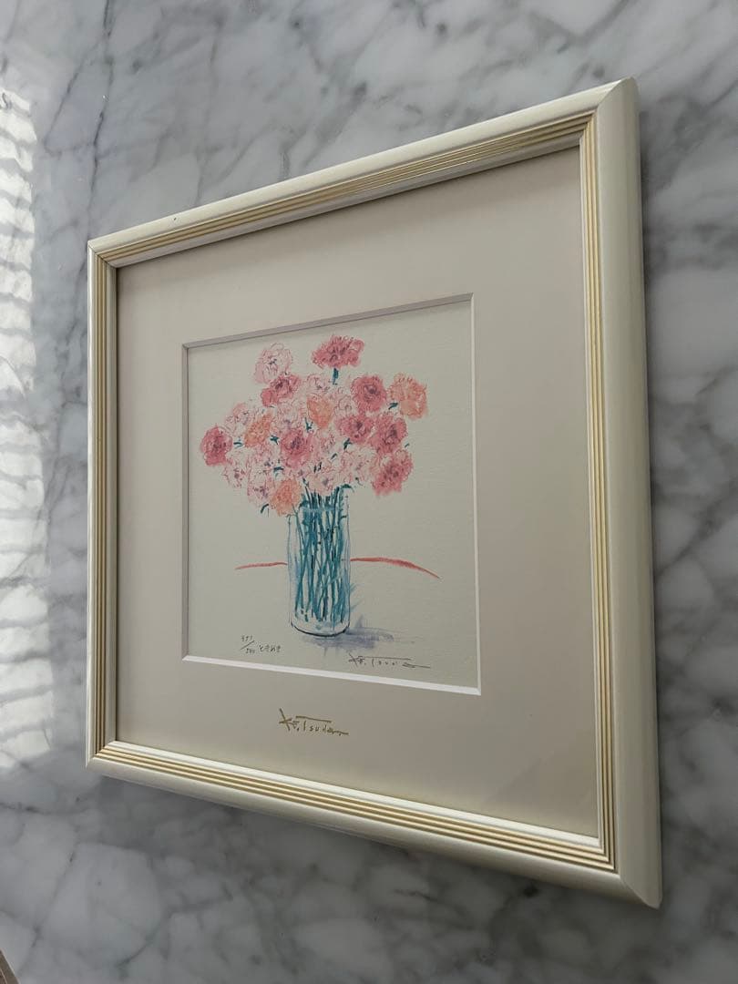 【美品】津田耕作　花瓶の花 リトグラフ 351/500 ときめき