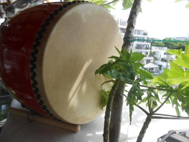 限定新品未使用(送料無料)33.980円 エイサー大太鼓44cm*48cmバチ付