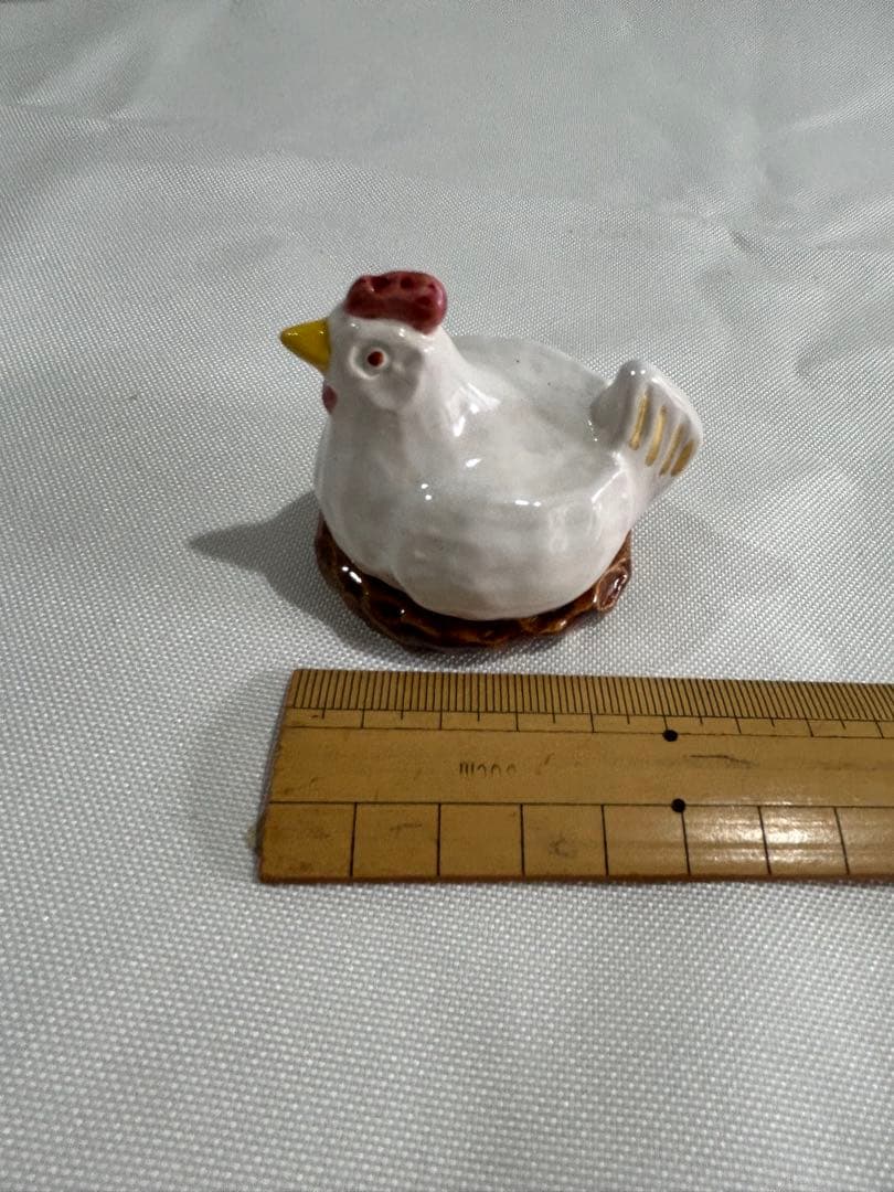 中村翠嵐作　鶏型 香合木箱付き