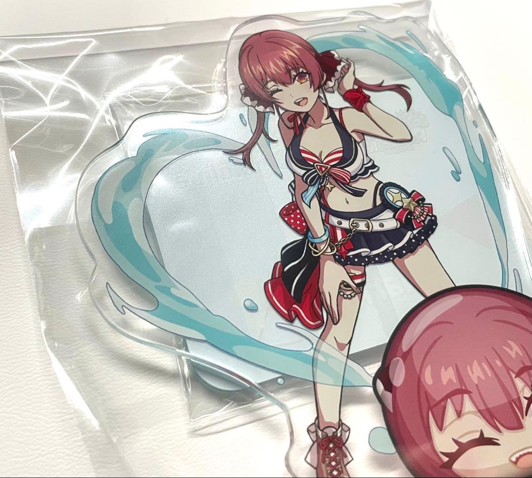 【新品、未開封】宝鐘マリン(水着) アクリルスタンド　ぷにぷにホロライブコラボ