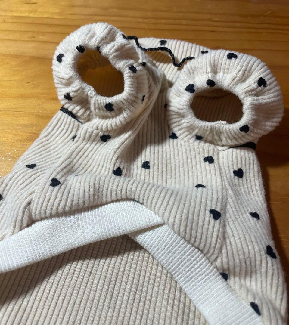 ハンドメイド犬服　【再販】ふんわりタンクトップ　リブニット★お袖変更可能