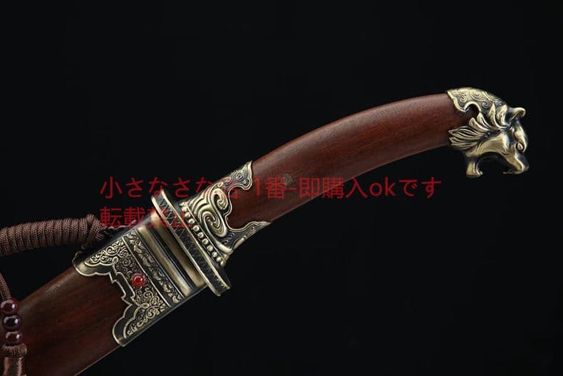 清腰刀刺繍春刀一体模様鋼唐横牛尾刀 古兵器 武具 刀装具 日本刀 模造刀 居合刀