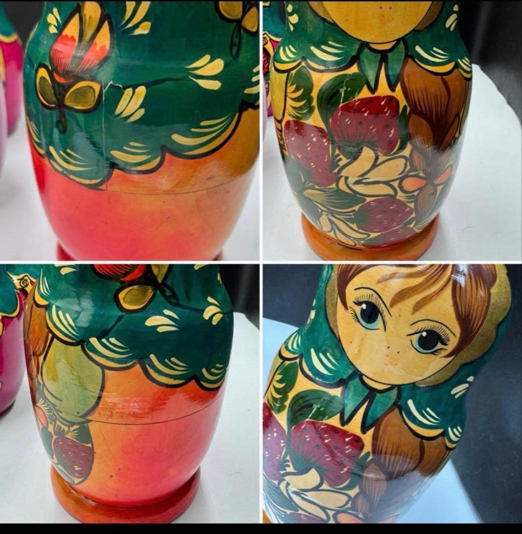 セール‼️ソビエト　アンティーク　マイダン地方　マトリョーシカ　15組　現状