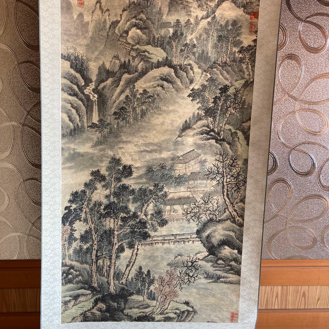 A3 掛軸　松渓河畔　【kurokunn】H